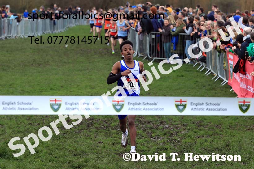 Junior Boys 2024 English Schools Cross Country Champs., Pontefract, March 16th.  Photo: David T. Hewitson/Sports for All Pics